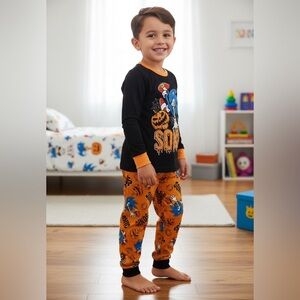 Sonic the Hedgehog Halloween Pajama Set Little Kids Size 4 Unisex BNWT